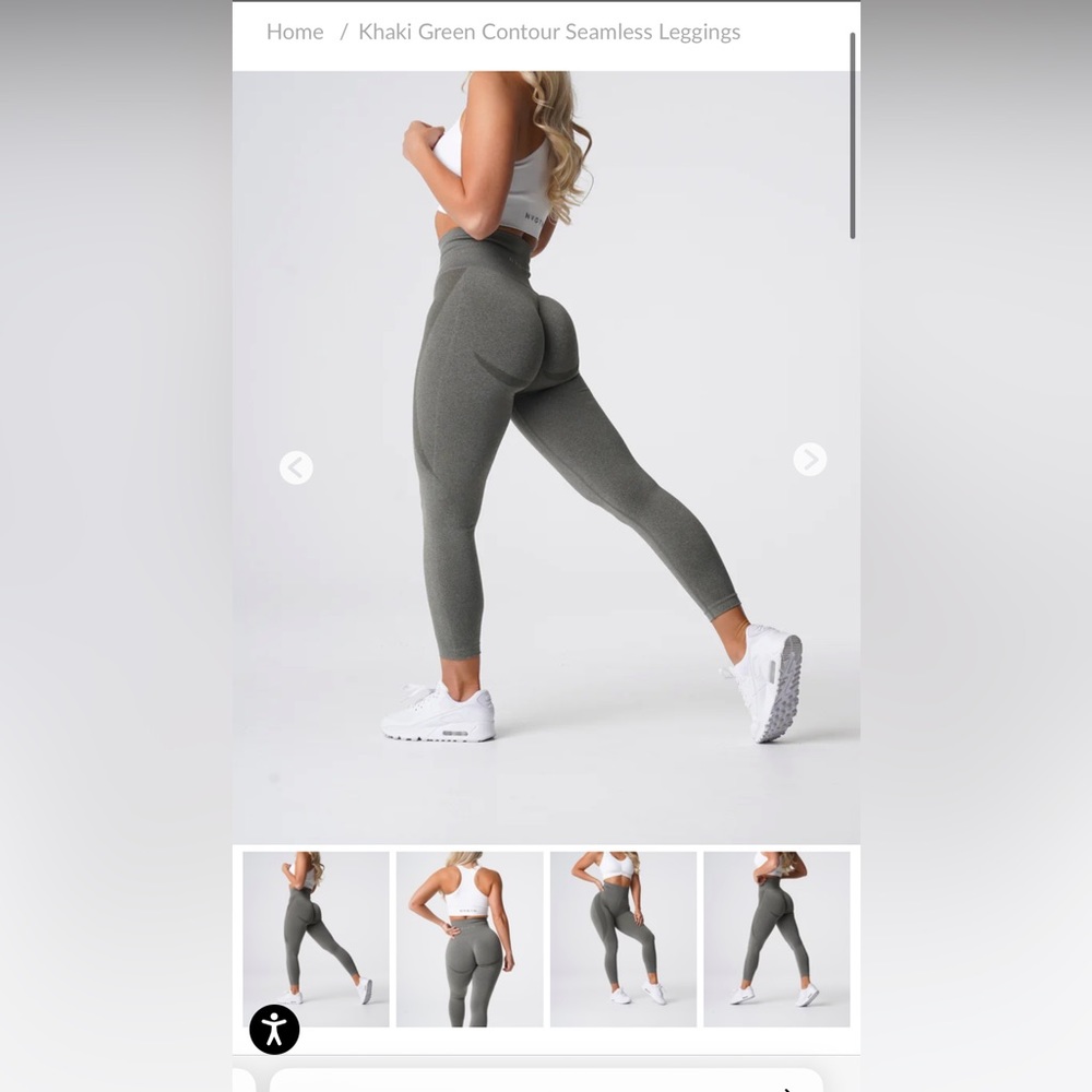 NVGTN Khaki Green Contour Seamless Leggings